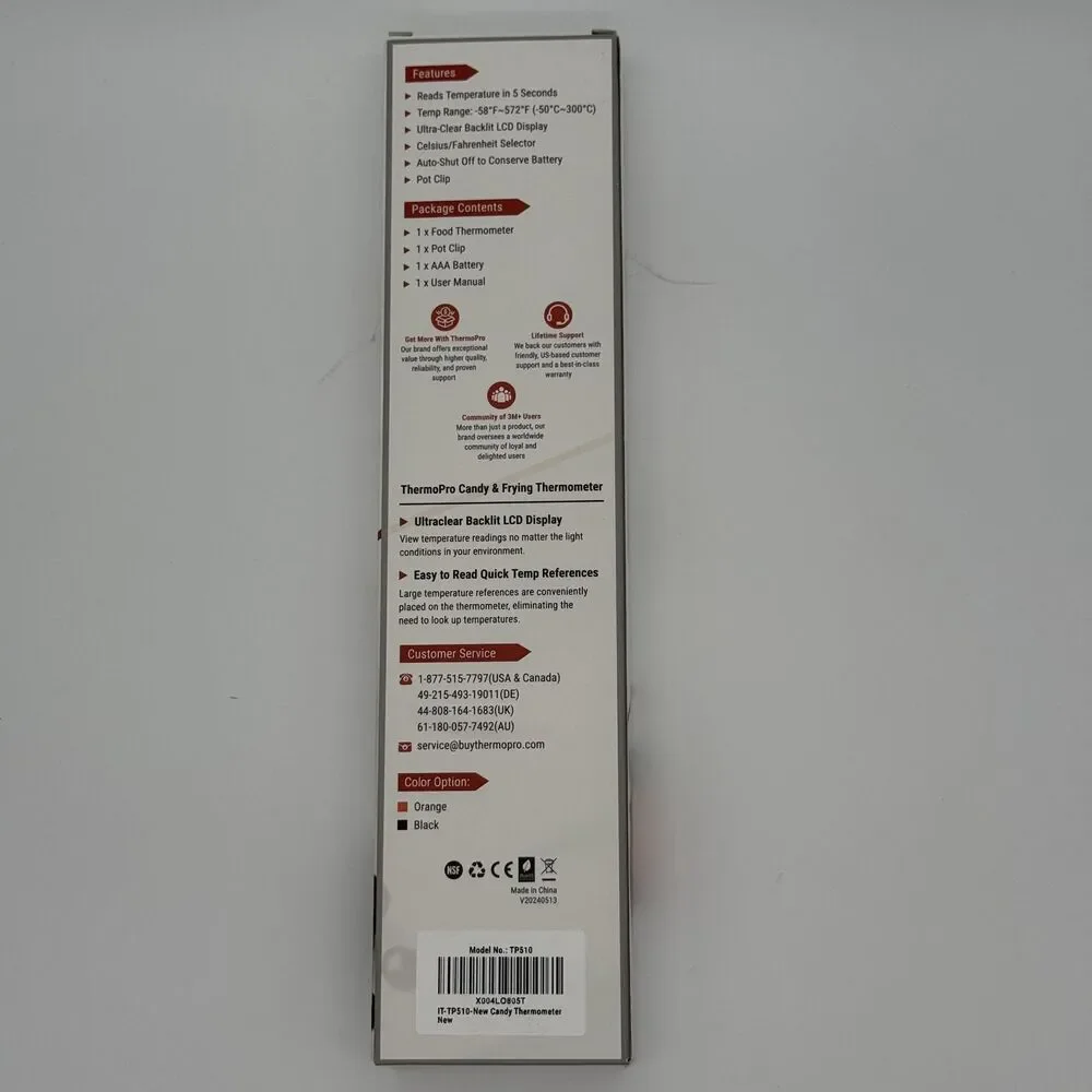 ThermPro cook like a Pro Candy & Frying Thermometer